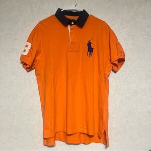 Ralph Lauren Orange Polo with Navy Details